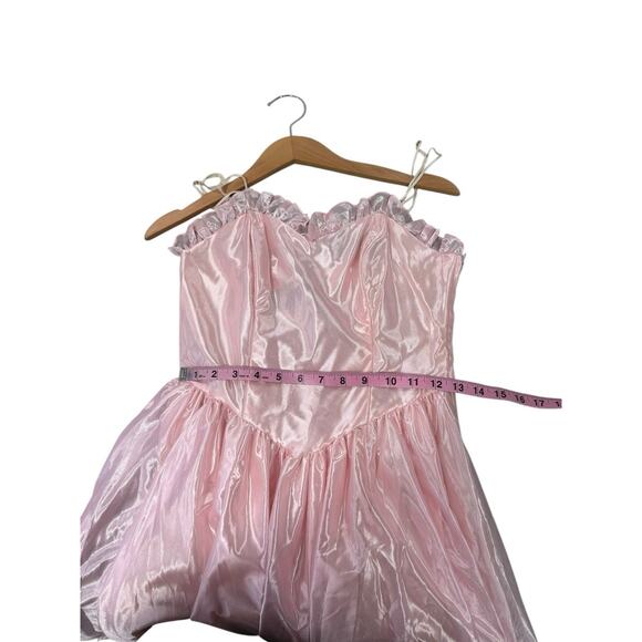 Vintage Steppin Out 80’s Pink Strapless Prom Cocktail Dress W/ Bolero Size 7 - Picture 11 of 12